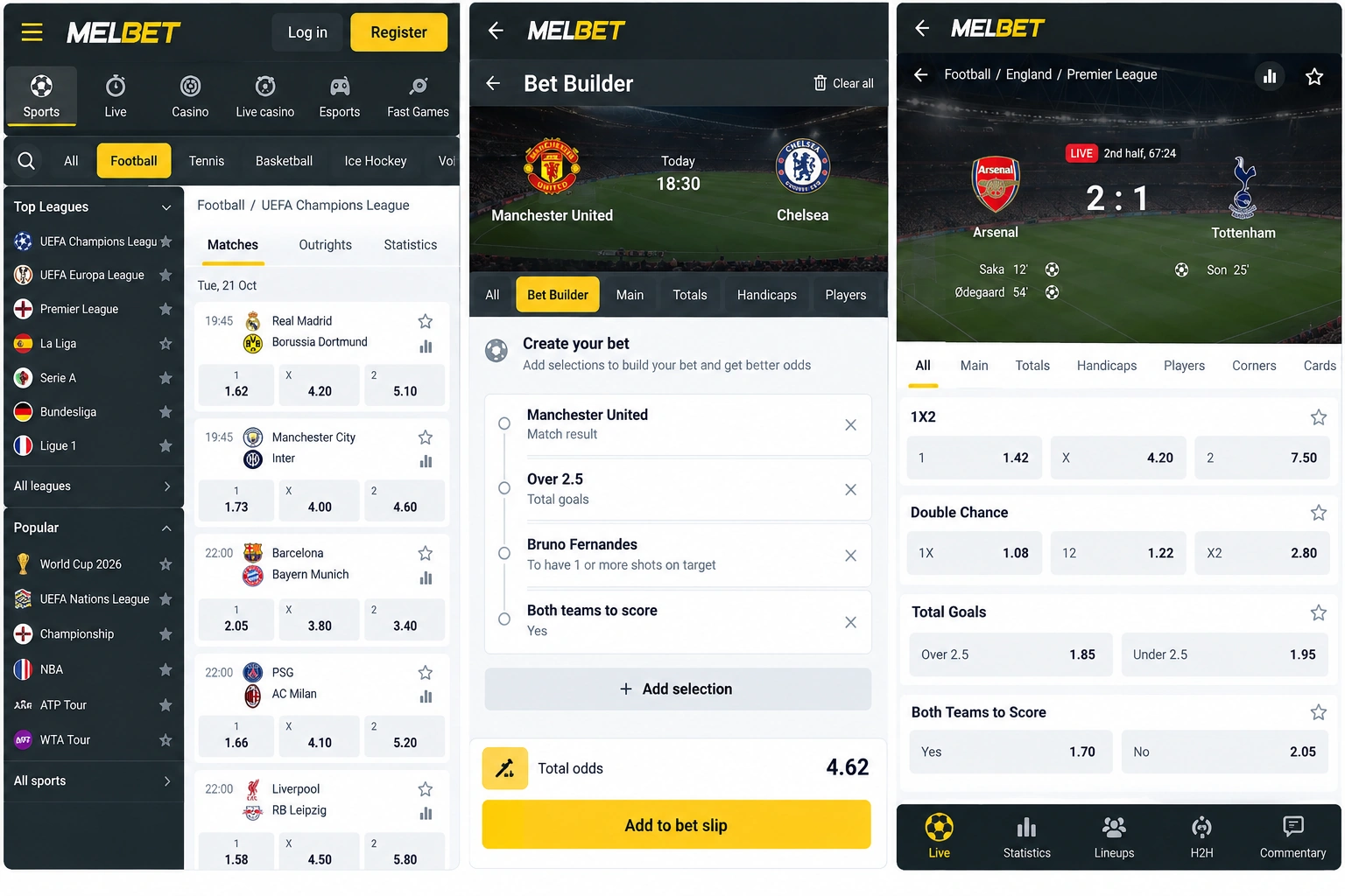 Melbet-sports-betting-markets