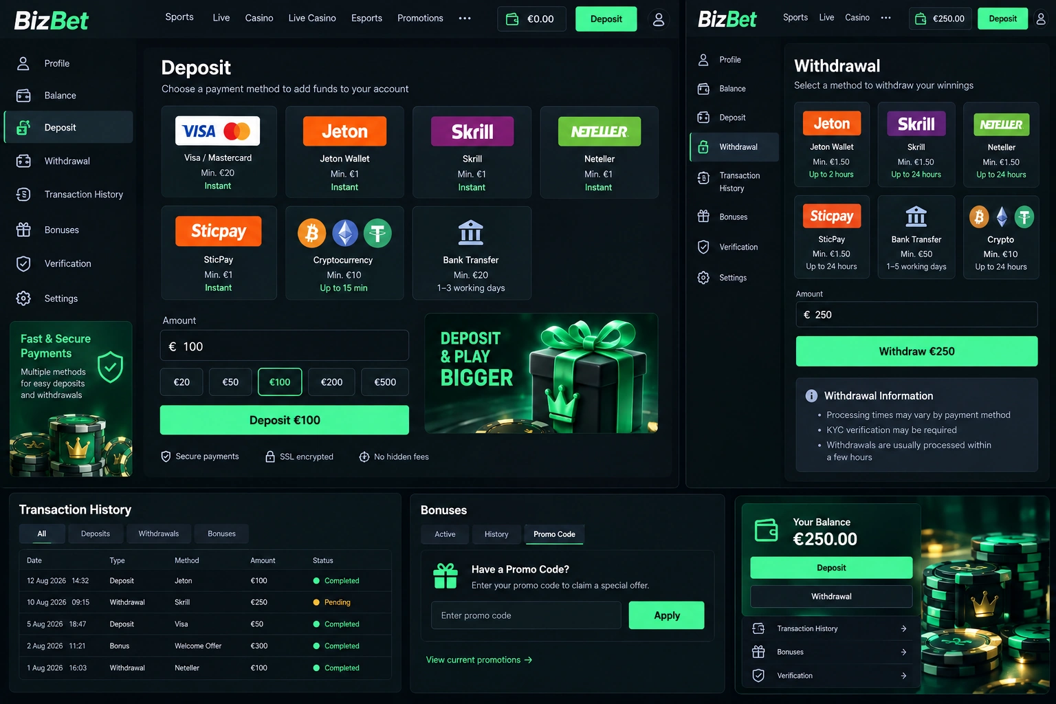 BizBet-deposit-and-withdrawal-methods