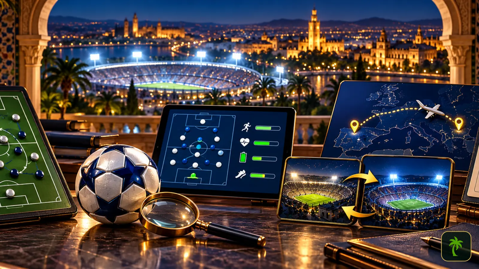 لوحة تكتيكية وبيانات جاهزية اللاعبين وخريطة السفر والملاعب لتحليل رهانات دوري أبطال أوروبا